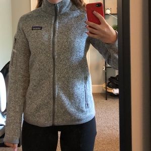 Patagonia Heathered Grey Full-Zip Jacket